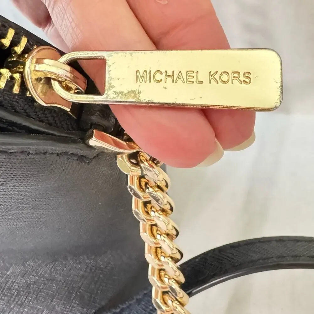 Michael Kors Black Leather Crossbody Handbag - Picture 11 of 16